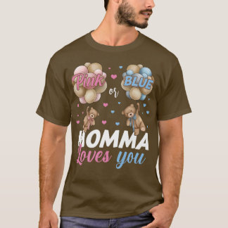 Björnar Rosa eller Blå mamma Kärlek som du Gender  T Shirt