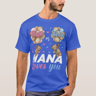 Björnar Rosa eller Blå Nana Kärlek som du Gender v T Shirt