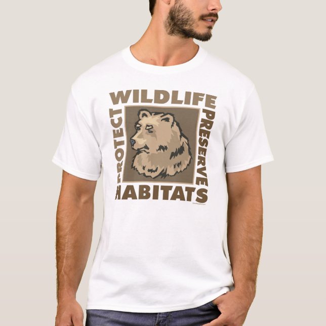 Björnar - Skydda livsmiljöer för vilda djur T-shirt (Framsida)
