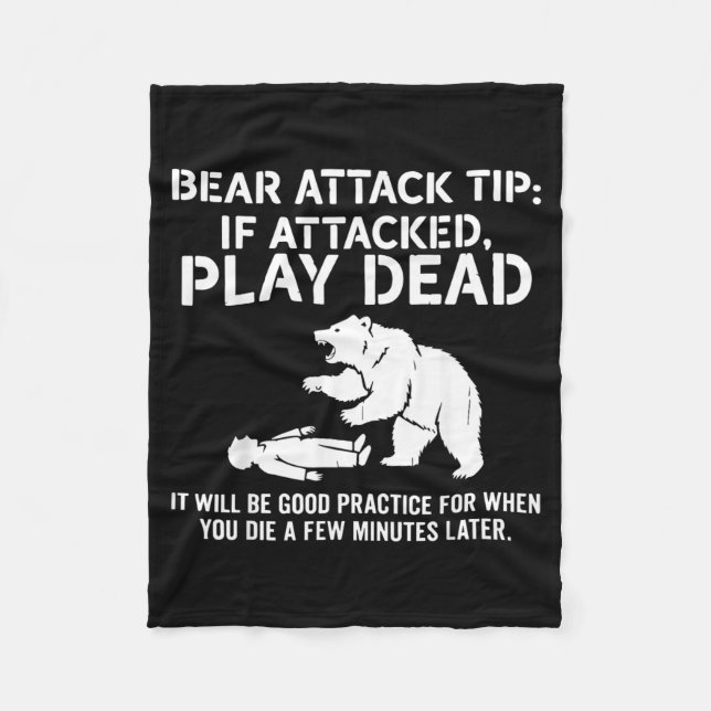Björnattack Tips Spela Regeringsbyrå Fleecefilt (Framsidan)