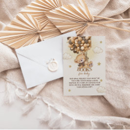 Björnballonger beige brun bok-begäran tilläggskort