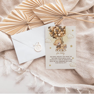 Björnballonger beige brun bok-begäran tilläggskort