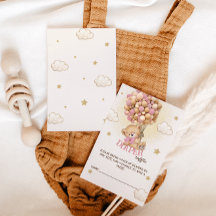 Björnballonger Diaper Raffle Boho Rosa