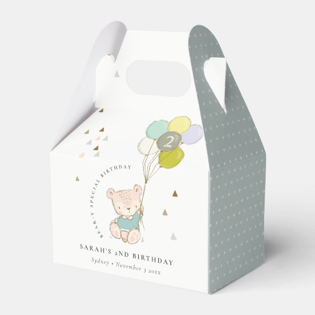 Björnballonger för kute och vattenbruk oavsett åld presentaskar (Framsidan Sidan)