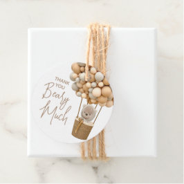 Björnballonger Modern könsneutral babyvisningsprog Gåvor Etiketter