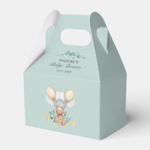 Björnballonger och eukalyptus Boy Shower Presentaskar