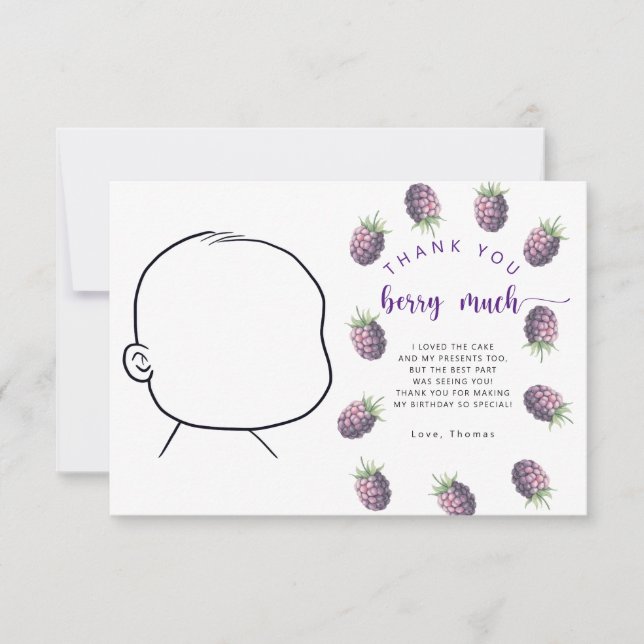 Björnbär födelsedagsfest tack så mycket (Framsida)