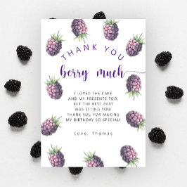 Björnbär födelsedagsfest tack så mycket kort