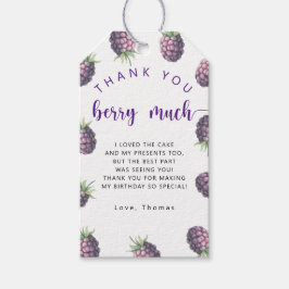 Björnbär födelsedagsfest tack så mycket presentetikett