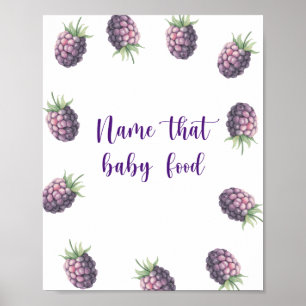 Björnbär - namn som baby mat poster