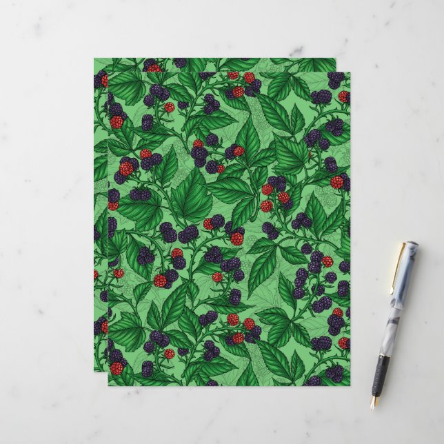 Björnbär på grönt (Fram/Back In Situ)