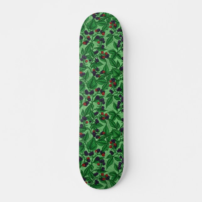 Björnbär på grönt mini skateboard bräda 18,5 cm (Framsida)