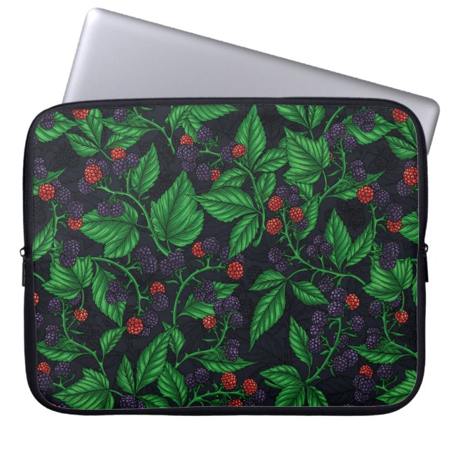 Björnbär på mörk grått laptop fodral (Framsidan)