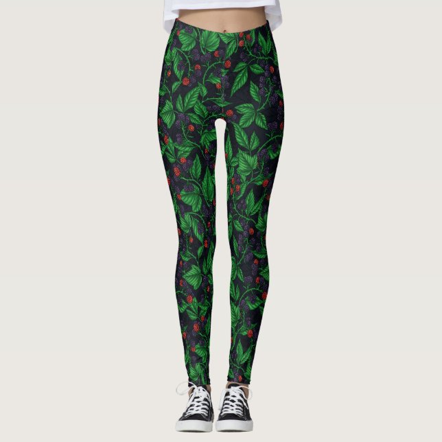 Björnbär på mörk grått leggings (Framsida)