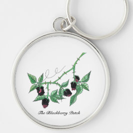 Björnbäret lappar…, Keychain Rund Silverfärgad Nyckelring