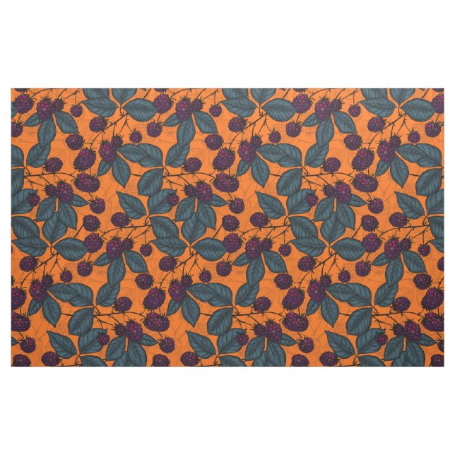 Björnbärshandtagen mönster tyg (Fat Quarter)