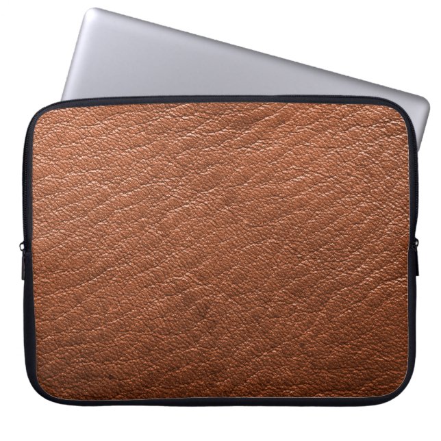 Björnbeklädnad av läder laptop fodral (Framsidan)