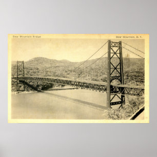 Björnberg överbryggar, Hudson River NY, vintage Poster