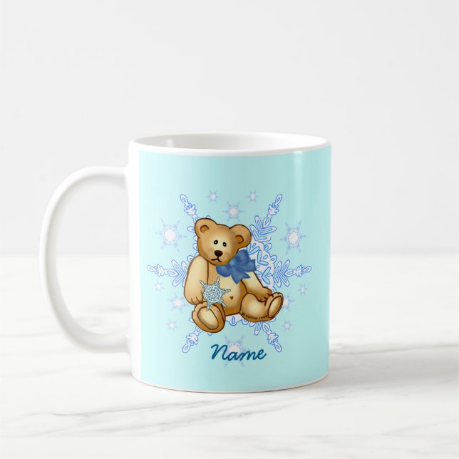Björnbjörn, blå Baby Kaffemugg (Vänster)