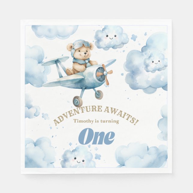 Björnbjörnens födelsedag Bonanza: Flygning in i år Pappersservett (Framsidan)