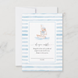 Björnblå Biljett-kort för påfyllning av Rand-raffl Inbjudningar