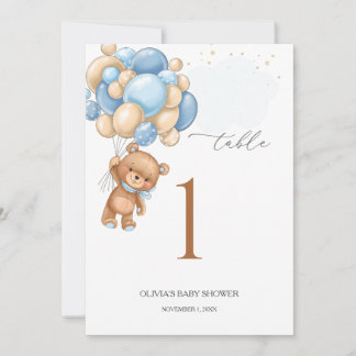 Björnblå bubblor Babykläder Bordsnummer 5 x 7 x 7