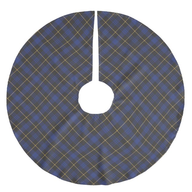 Björnblåsvart guld-diagonaldäck mönster julgransmatta borstad polyester (Framsidan)