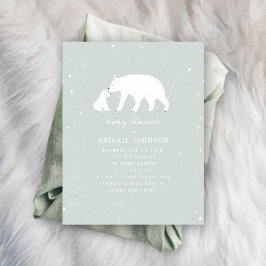 Björnblått babyskor för Polar och Baby Inbjudningar