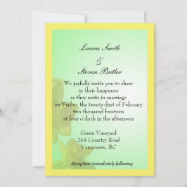 Björnbröllopsinbjudan, tulippblommor inbjudningar