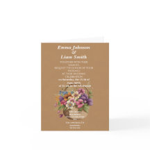 Björnbruna fartyg pappra och blommor bröllop