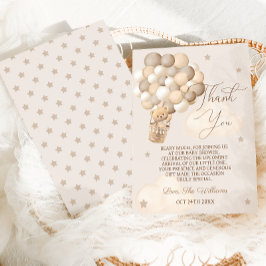 Björnbubblor Barly Wait Baby Shower Tack Kort