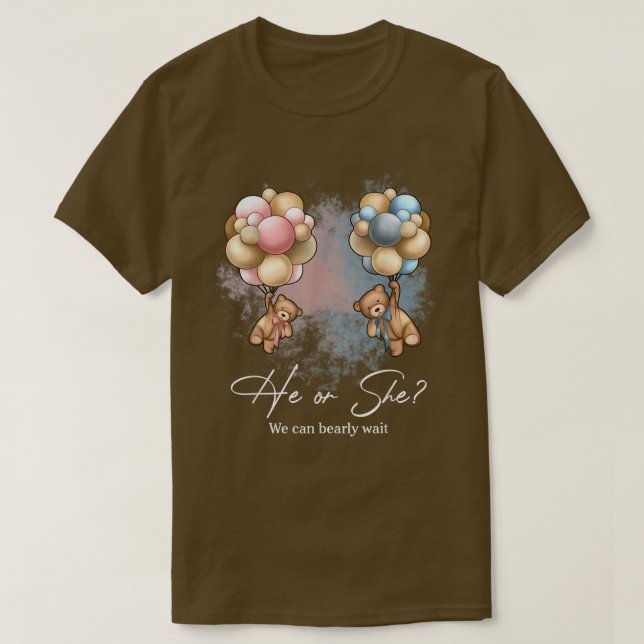 Björnbubblor vi kan avvakta Gender T- T Shirt (Design framsida)