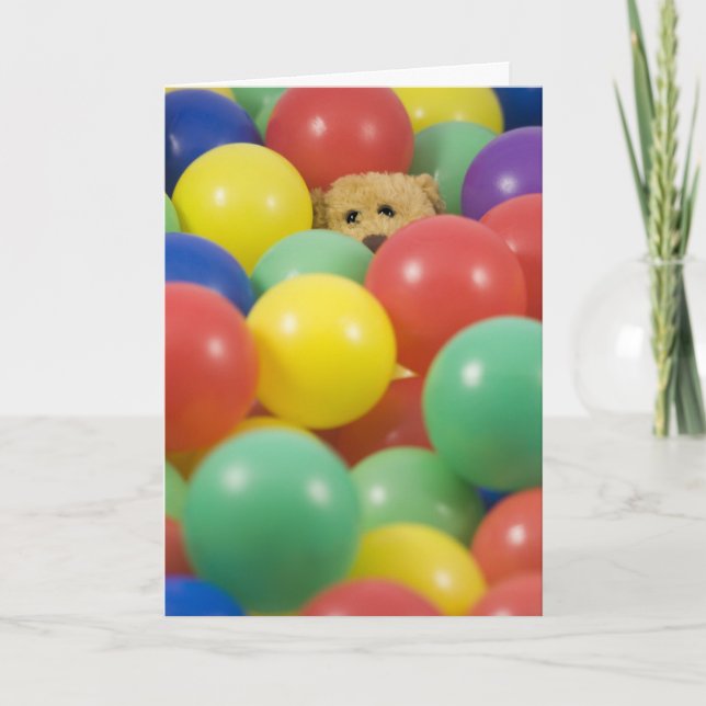 Björndagen i lycklig - födelsedag inbjudan (Framsida)