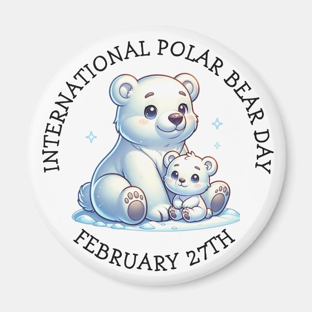 Björndagen i Polarna internationell - 27 februari Magnet (Framsidan)