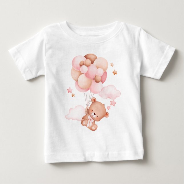Björndags Bear Bash: Ballon Firande Småbarn T Shirt (Framsida)