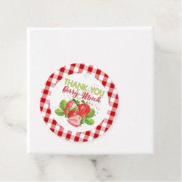 Björndags Jordgubbe Play Tack Gåvor Etiketter