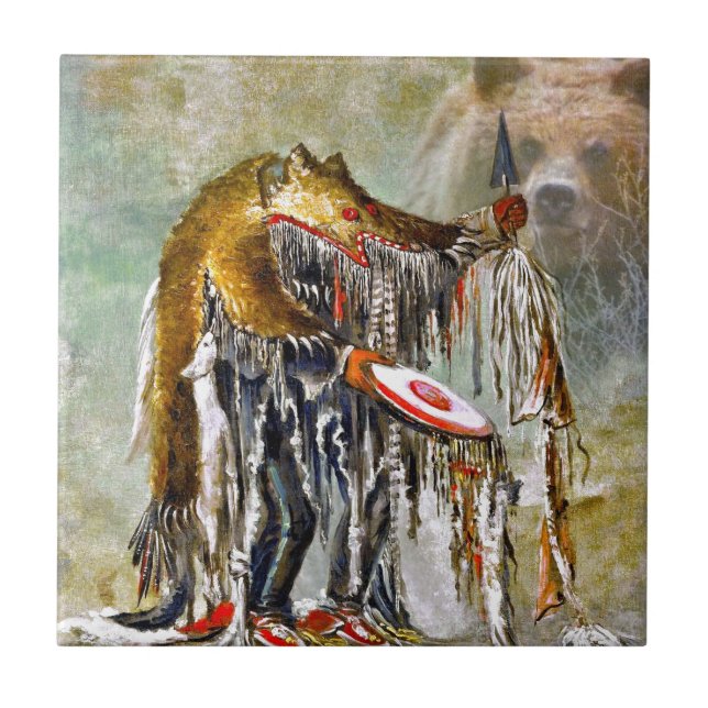 Björndansare Kakelplatta (Framsidan)