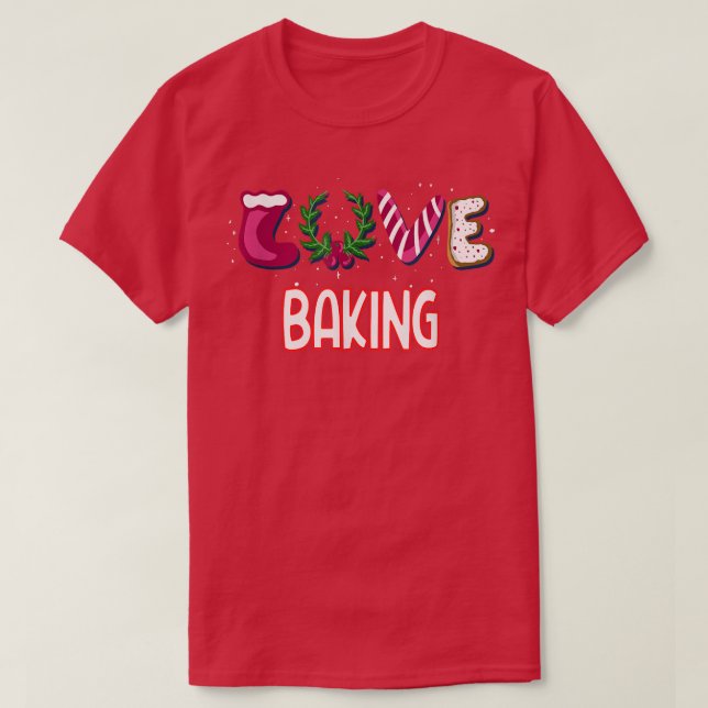 Björndesign i kärlek för ett Baking Älskare T Shirt (Design framsida)