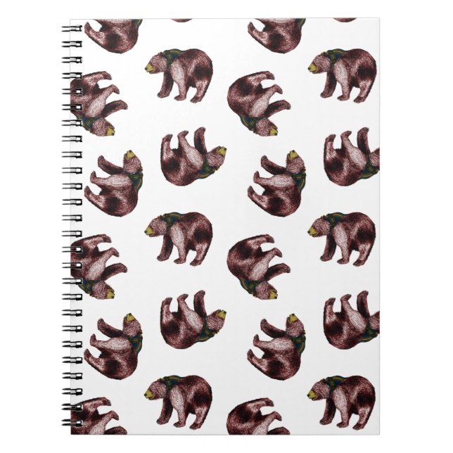 Björndugganteckningsbok Anteckningsbok Med Spiral (Framsidan)