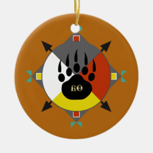 Björnen är min Cherokee prydnad för brodern Julgransprydnad Keramik