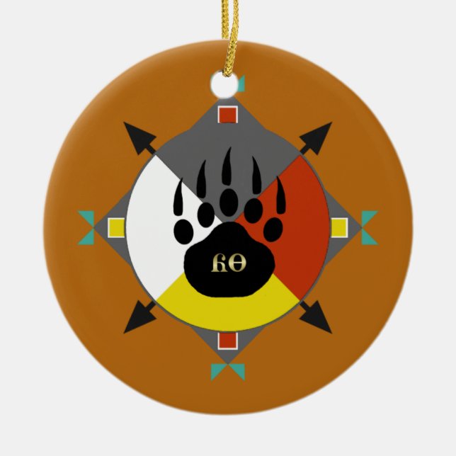 Björnen är min Cherokee prydnad för brodern Julgransprydnad Keramik (Framsidan)