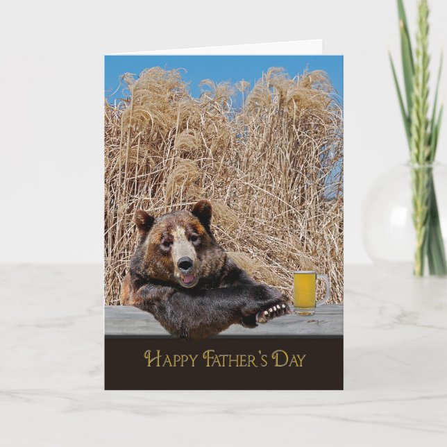 Björnen fars dag Pappa Kort (Framsida)