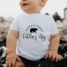 Björnen lycklig första Fars dag - Baby T-Shirt