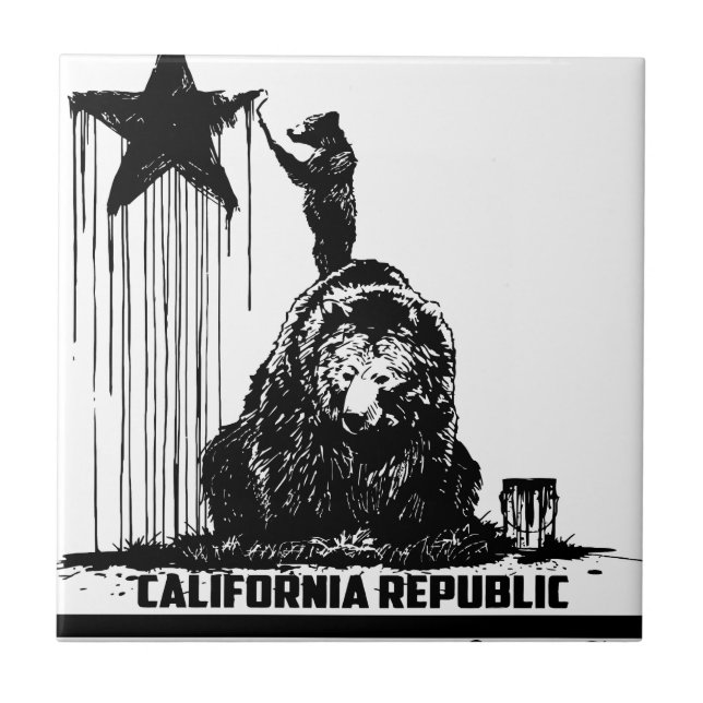 Björnen målar kakelplatta (Framsidan)