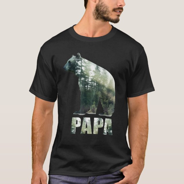 Björnen manar Pappa Surreal Fantastisk Pappa Far i T Shirt (Framsida)