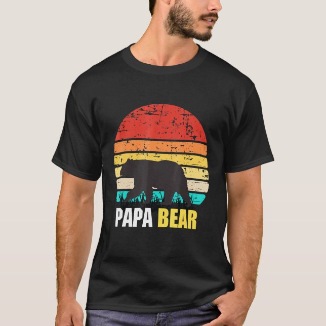 Björnen manar Roligt Pappa T Shirt (Framsida)