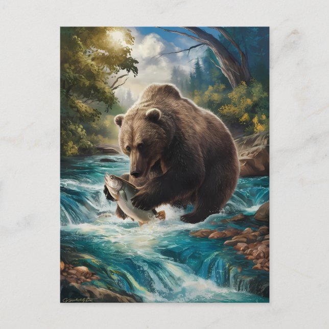 Björnen Med Den Gyldene Fisken  Vykort (Framsida)