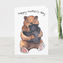Björnen mors dag Hug Cute Baby Kort