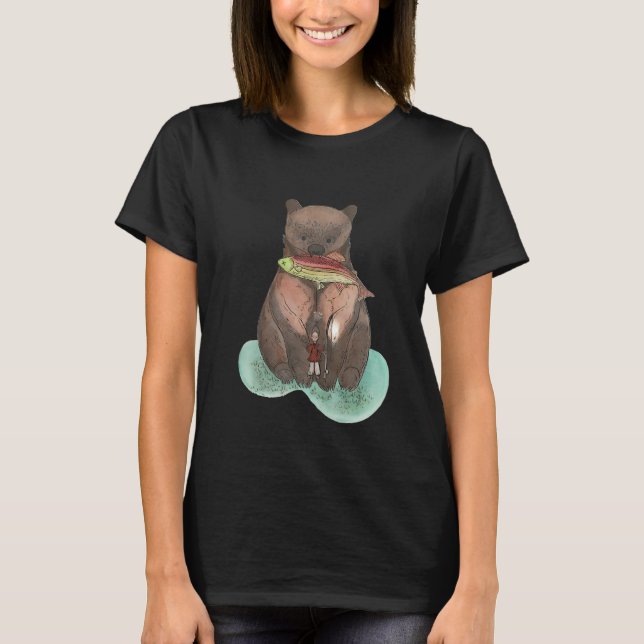 Björnen och fiskaren t shirt (Framsida)
