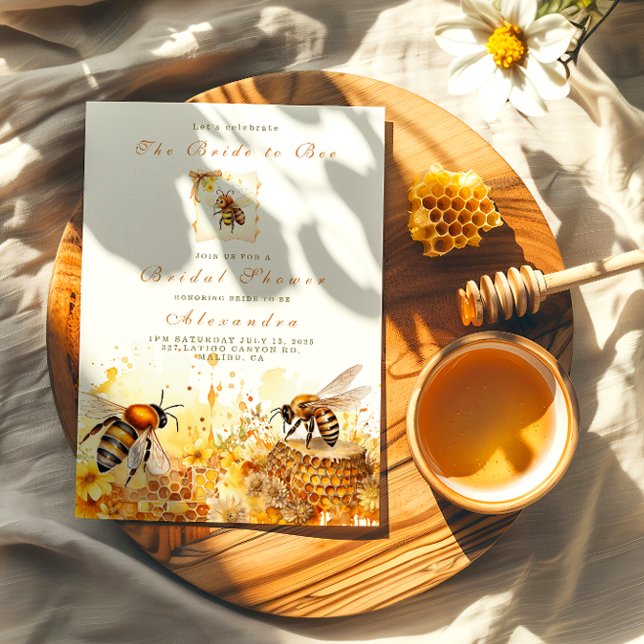 Björnen som ska bli en guldhonungsdusch inbjudningar (Skapare uppladdad)